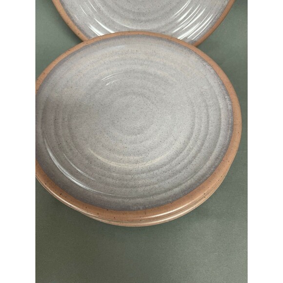 100% Melamine Salad Plates Shatter Proof Dishwasher Safe Brown Purple Lot of 6 - Picture 3 of 5